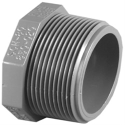 850-007 3/4 PVC Plug MPT SCHEDULE 80 ,P80TGF,P8TGF,47122569,P80PLUGF